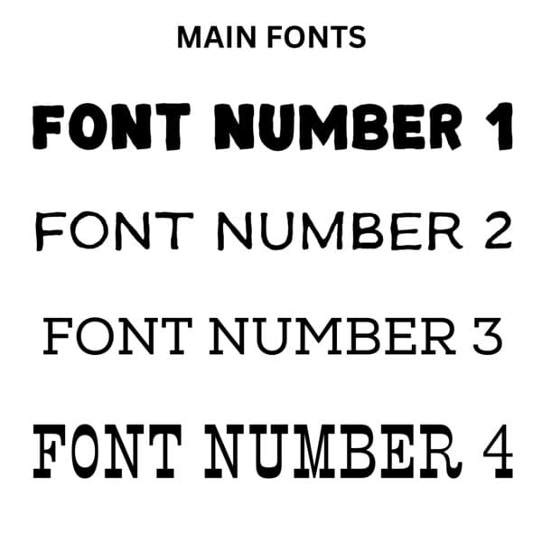 sign font options