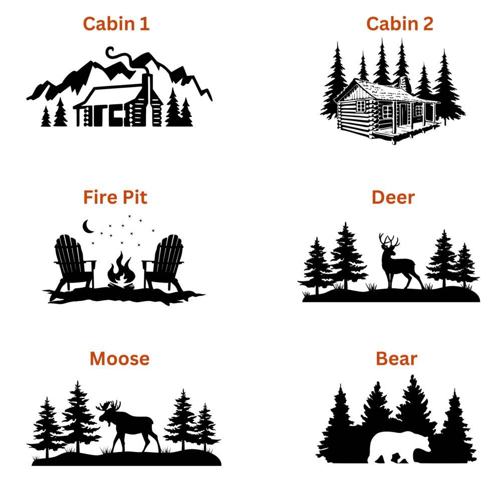 cabin sign artwork selections