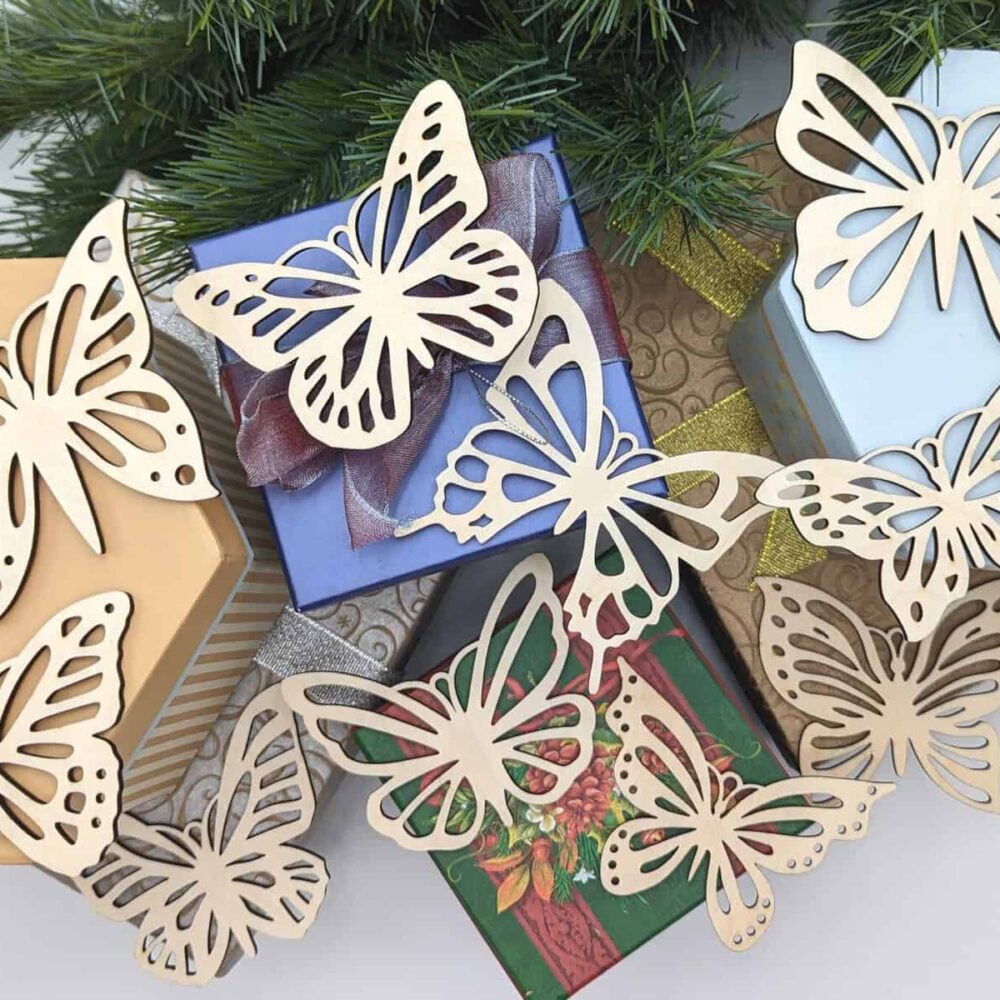 wooden butterflies laser cut