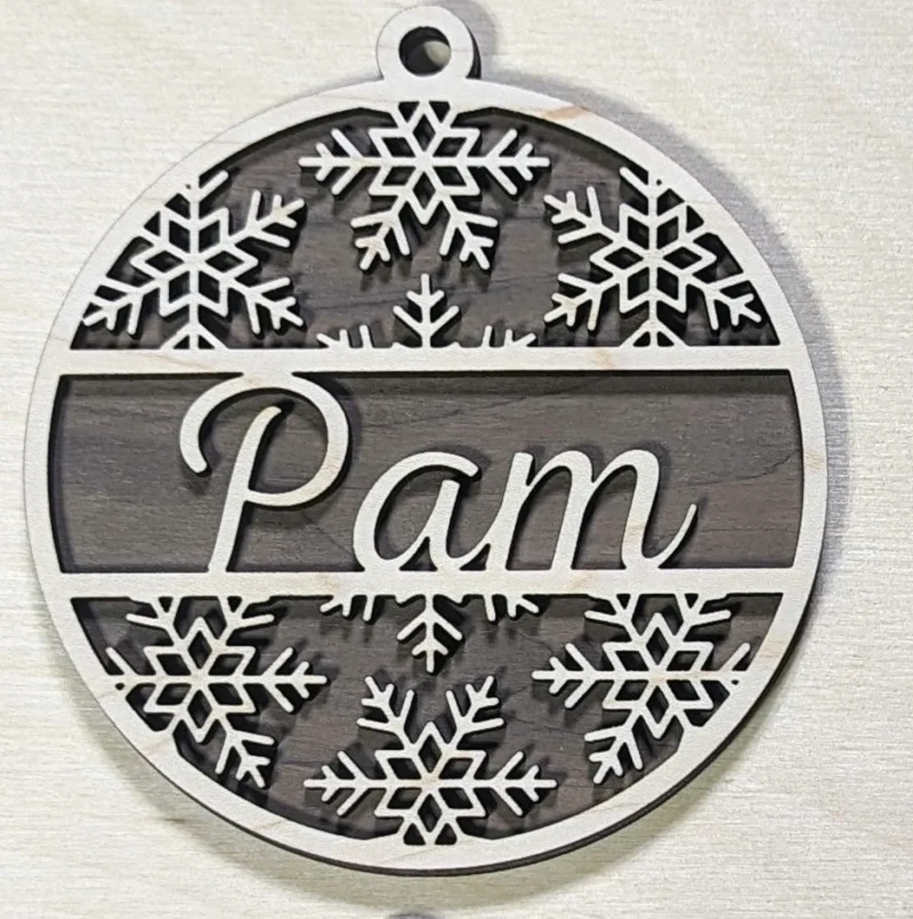 personalized sonwflake name ornament pam