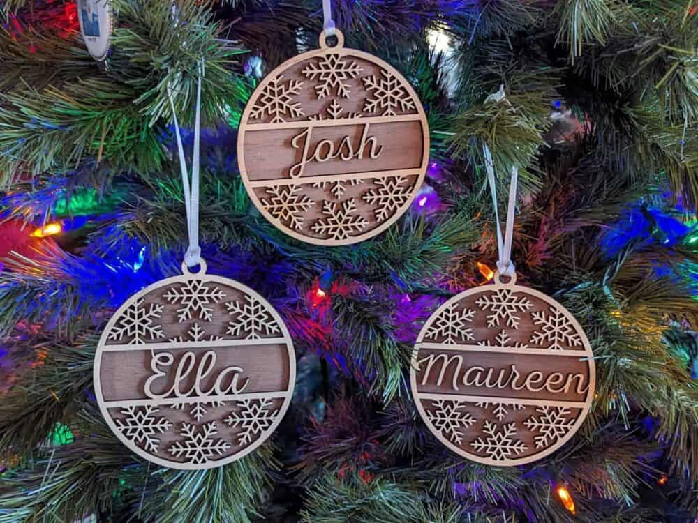 name tag ornaments