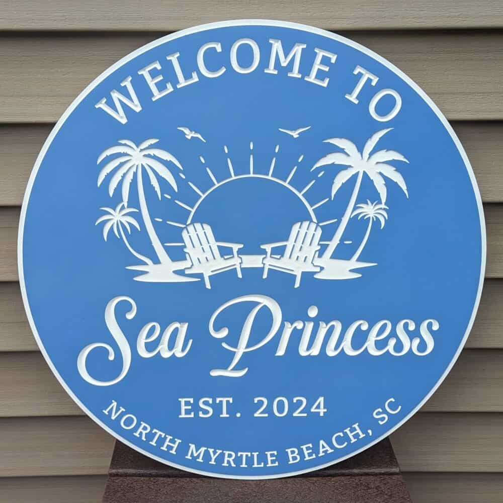 sea princess custom personalized pvc sign