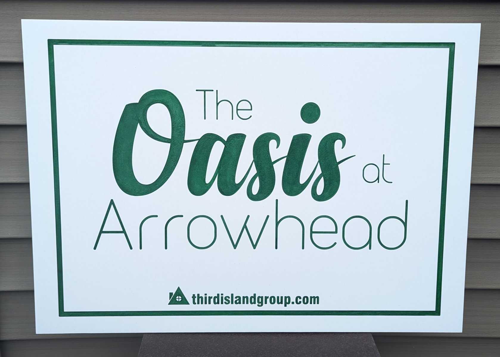 the oasis at arrowhead sign