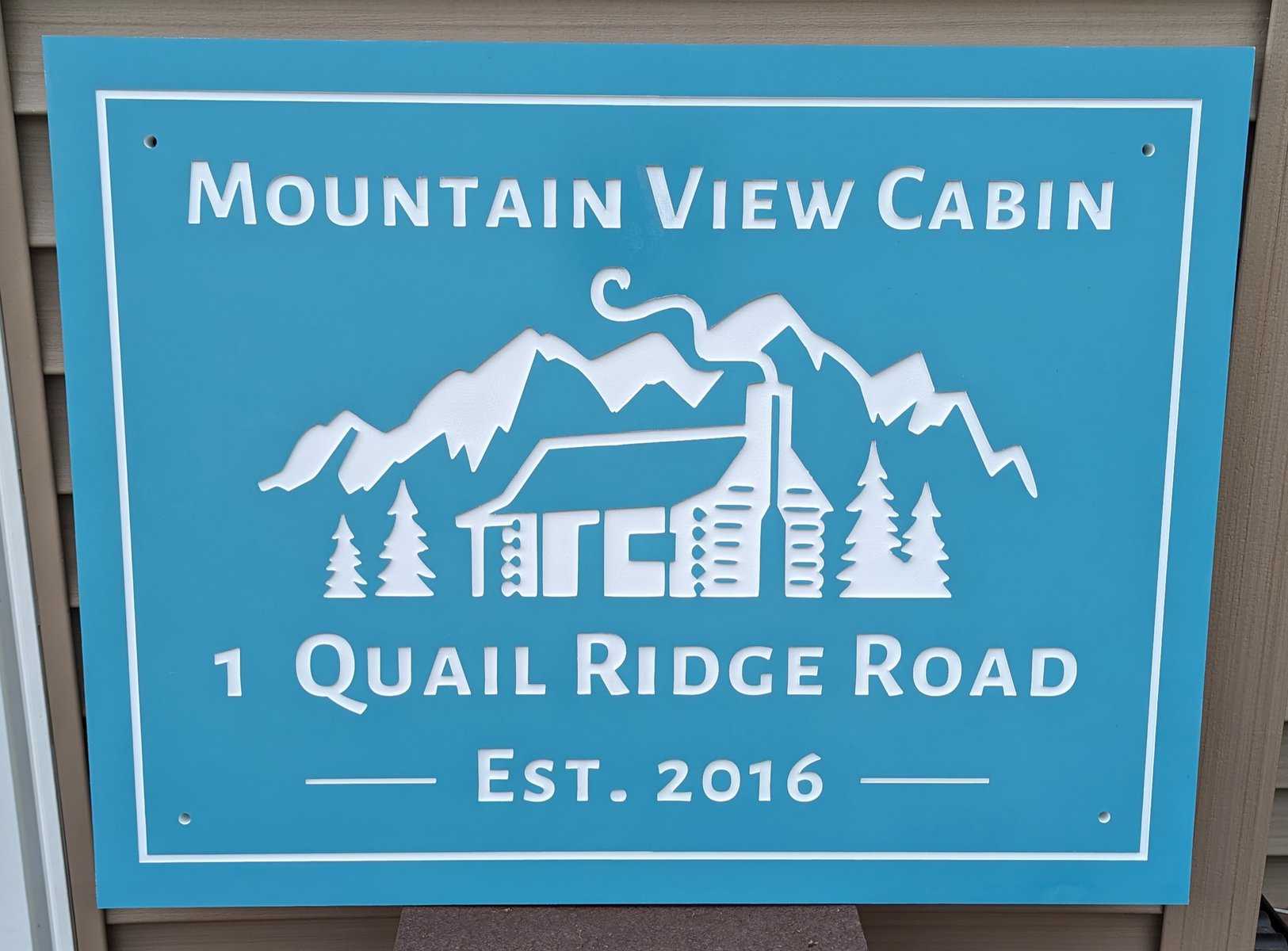 mountian view cabin sign