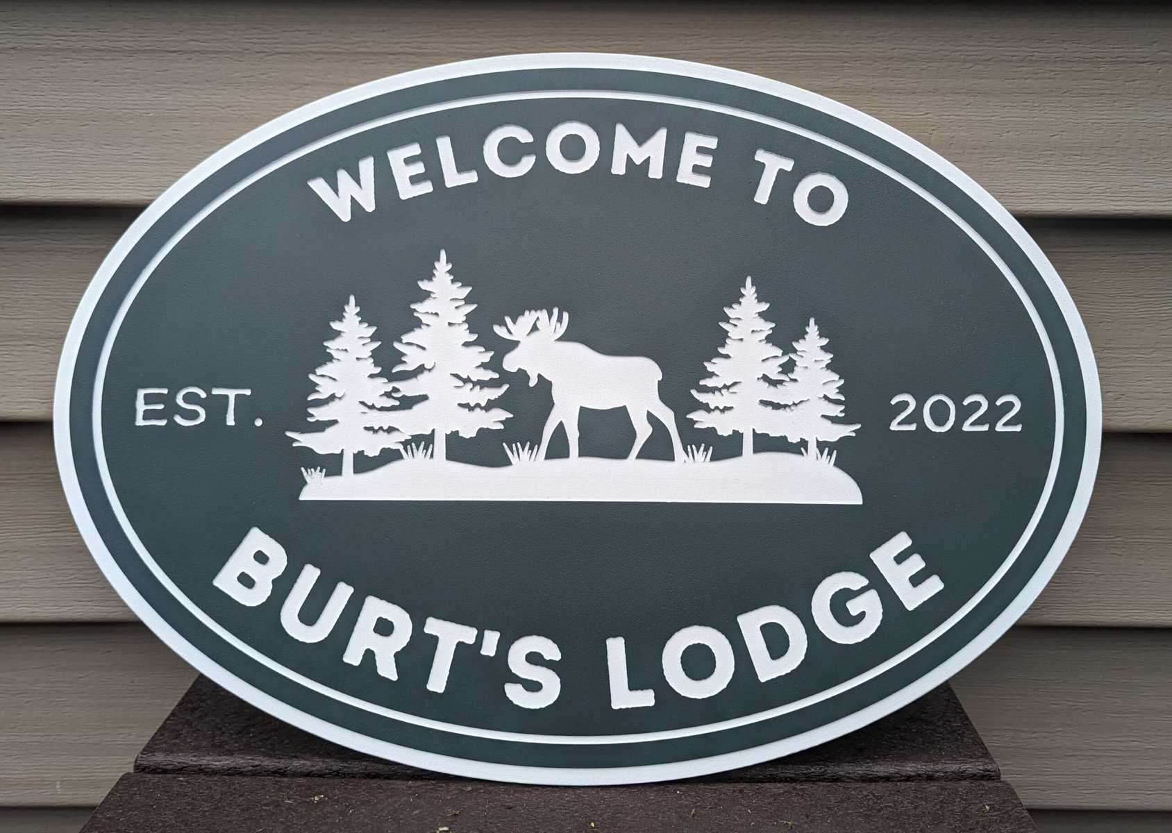 custom cabin sign burts lodge