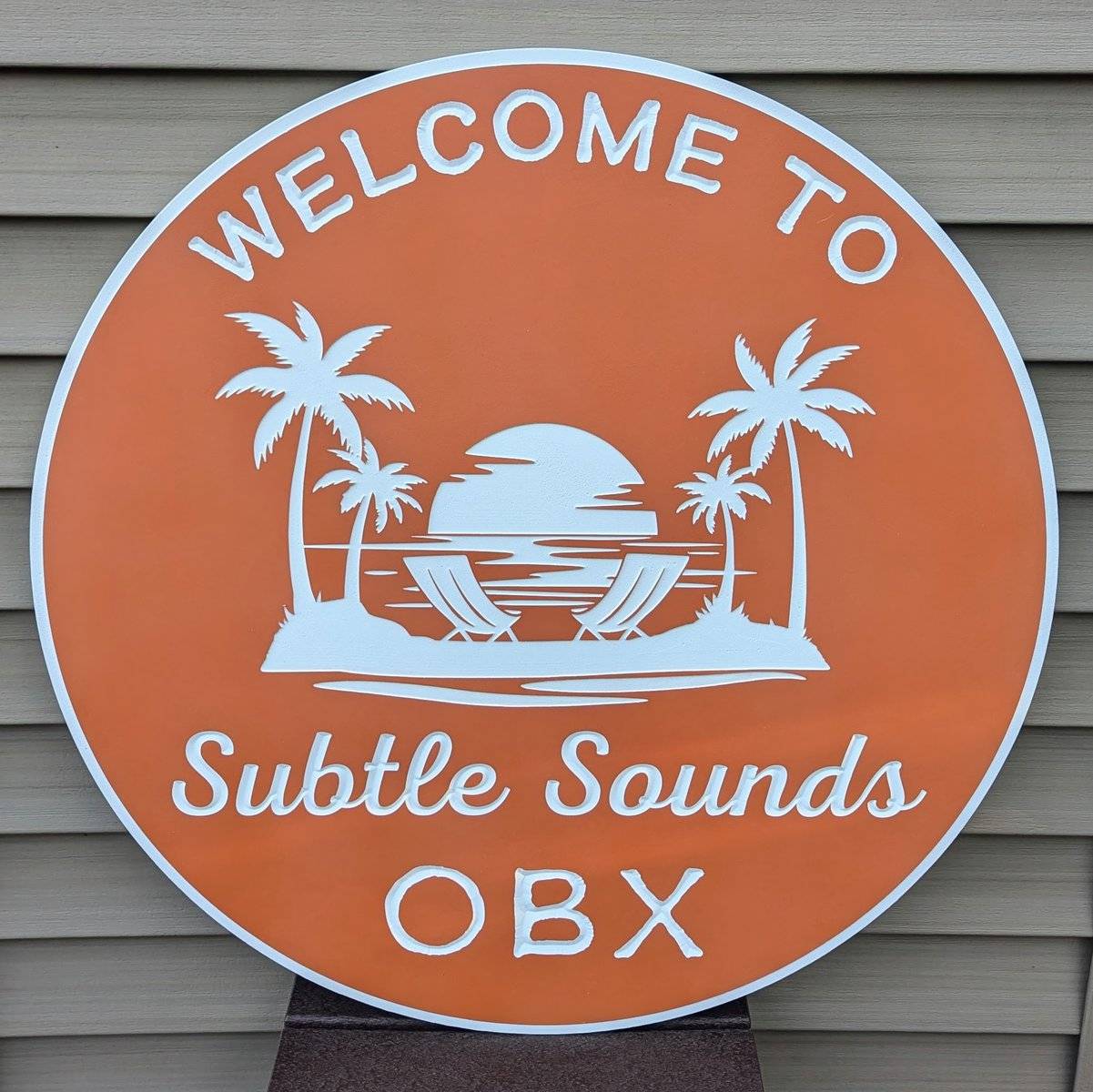 subtle sounds on the OBX custom pvc beach house sign