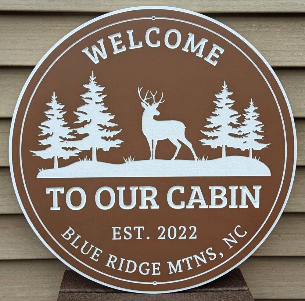 custom cabin sign