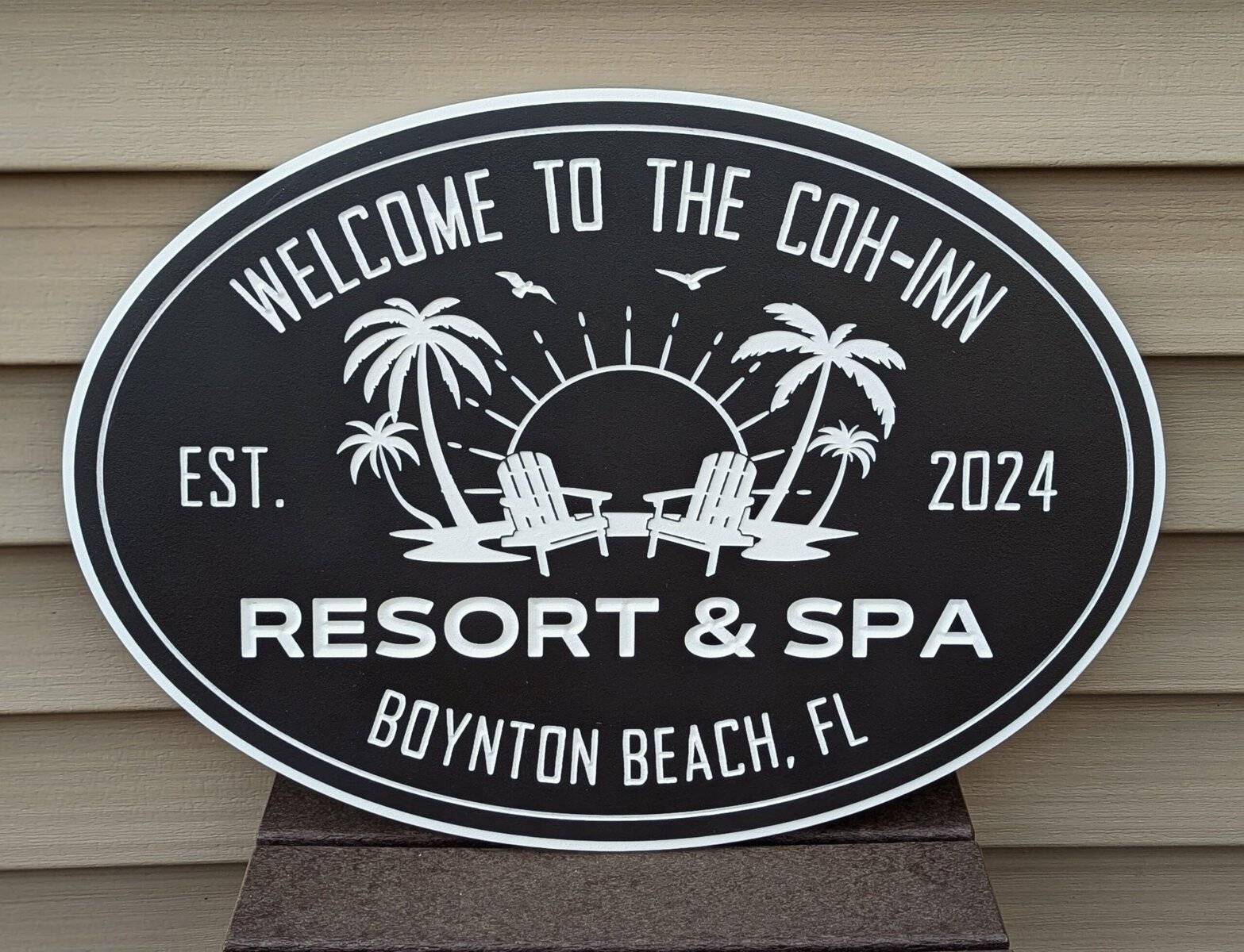 resort and spa sign